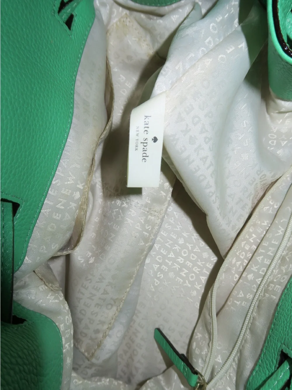Kate Spade Green Leather Drawstring Cooper Bucket Bag